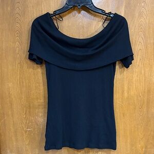 MICHAEL KORS Elegant Black Off-Shoulder Women's Top